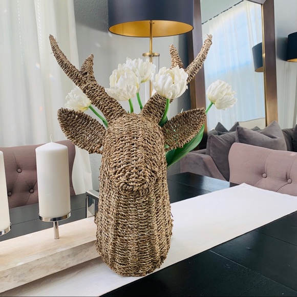 Threshold woven deer hanging decor